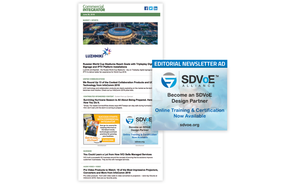 Commercial Integrator Editorial Newsletters