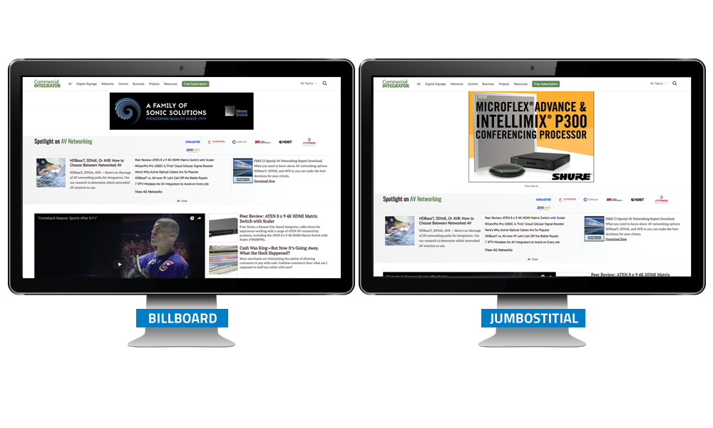 Commercial Integrator Billboard / Jumbostitial
