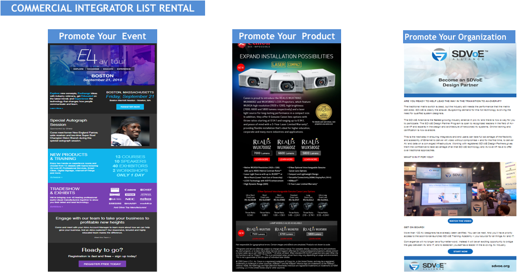 Ce Pro Targeted List Rentals